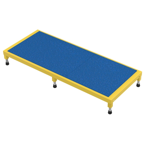 Vestil Adj. Steel Stand, 6-3/4-8-3/4 H, 24 x 60, 6.75 Overall Height, Steel, Yellow AHT-L-2460 - main